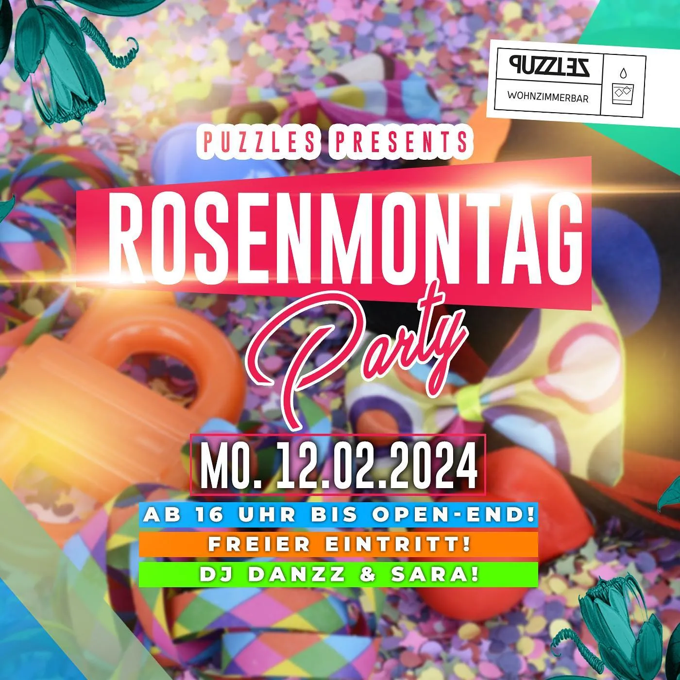 szene-Radar - Rosenmontag Party, Puzzles  in Freiburg im Breisgau