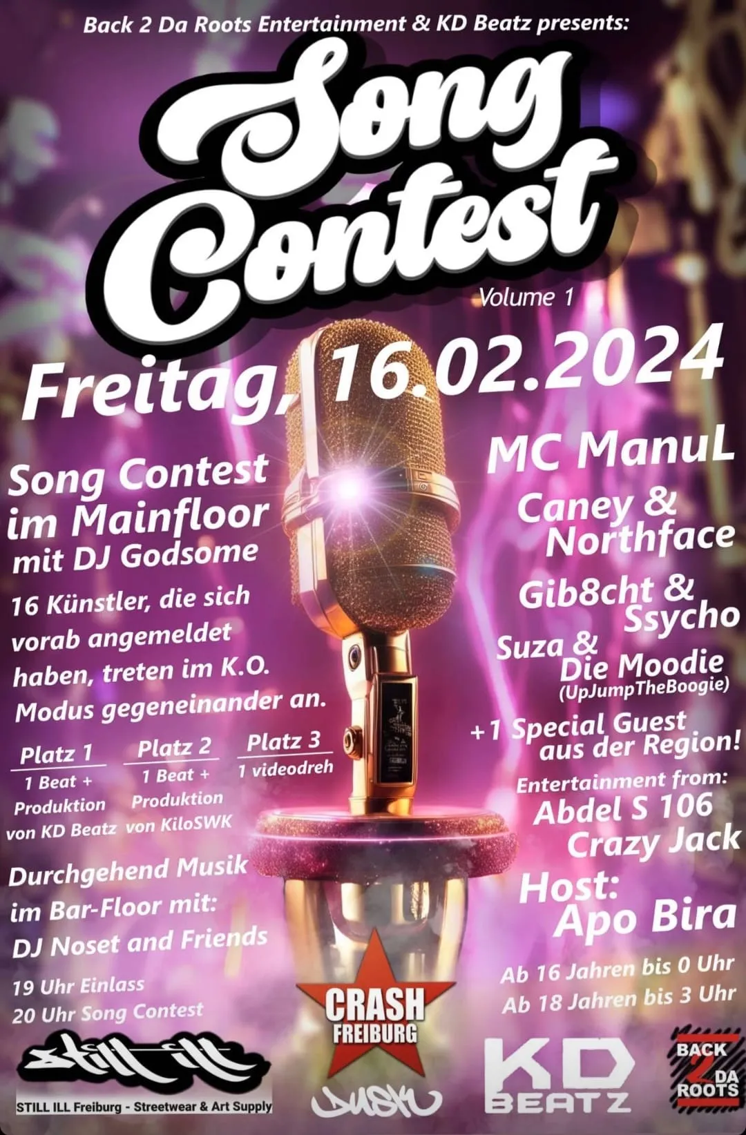 szene-Radar - B2DR-Songcontest, Crash  in Freiburg im Breisgau