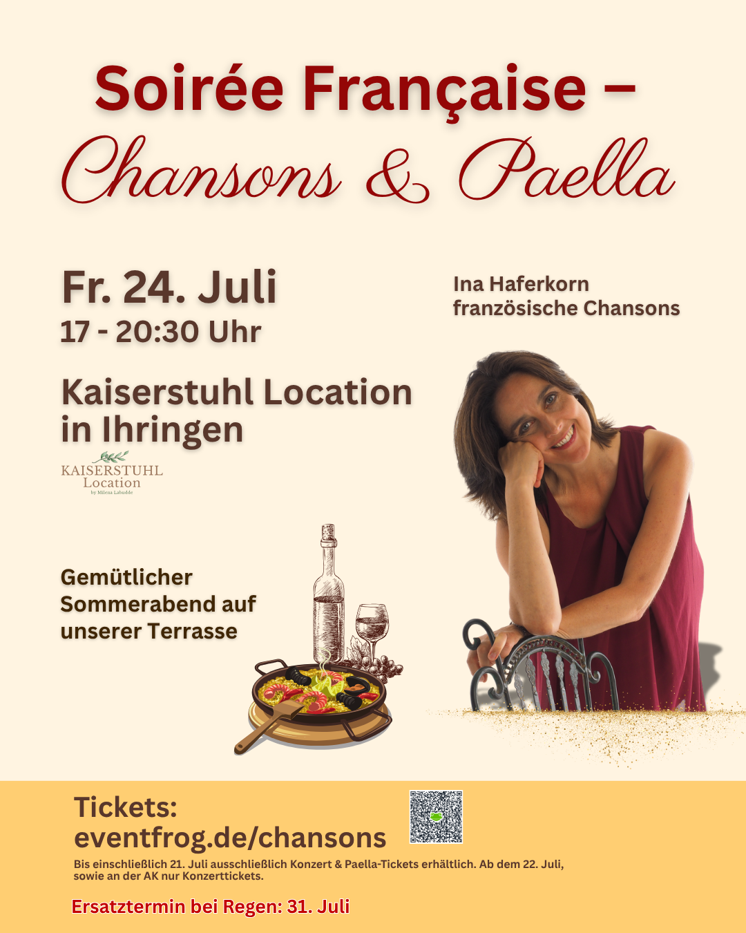 szene-Radar - Soirée Française – Chansons & Paella, Kaiserstuhl Location  in Freiburg im Breisgau