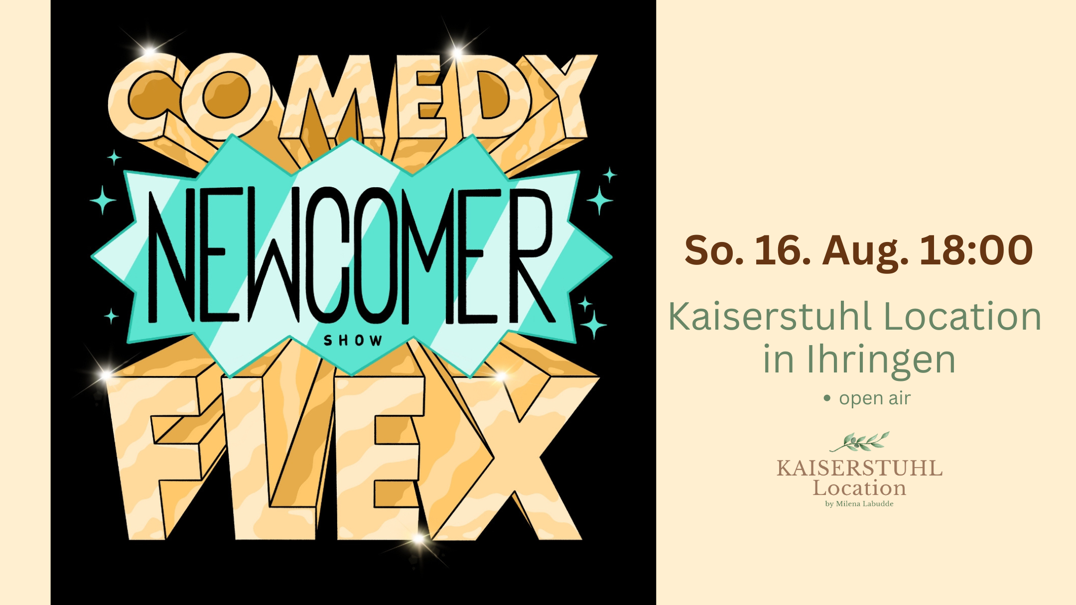 szene-Radar - Comedy Flex – Newcomer Show, Kaiserstuhl Location  in Freiburg im Breisgau