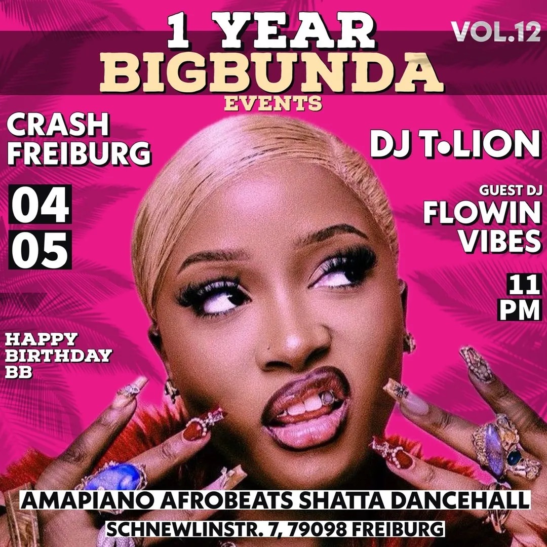 szene-Radar - 1 YEAR BIGBUNDA, Crash  in Freiburg im Breisgau