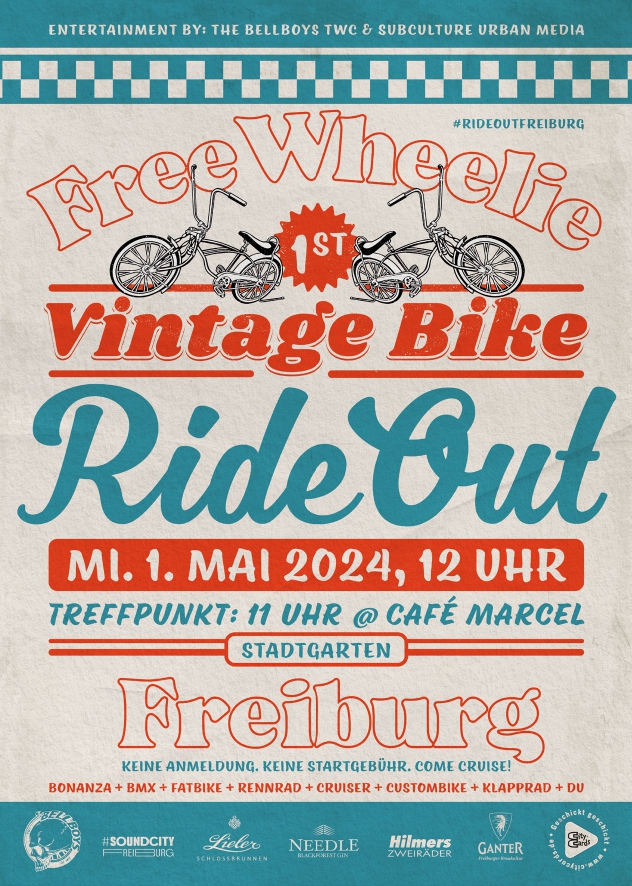szene-Radar - FREE WHEELIE - 1st Vintage Bike Ride Out Freiburg, Wechselnde Orte  in Freiburg im Breisgau
