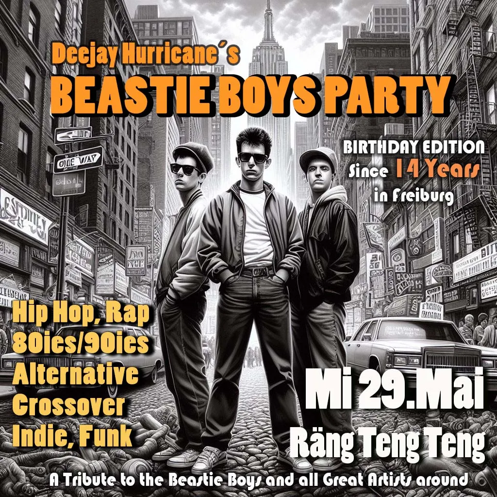 szene-Radar - THE BEASTIE BOYS PARTY, Rängtengteng  in Freiburg im Breisgau