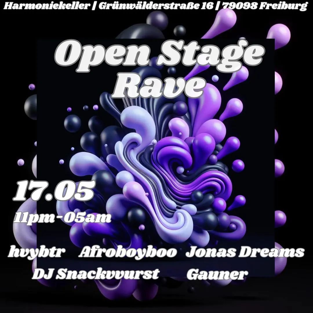 szene-Radar - Open Stage Rave, Harmoniekeller  in Freiburg im Breisgau