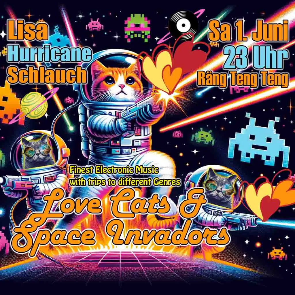 szene-Radar - LOVE CATS AND SPACE INVADORS, Rängtengteng  in Freiburg im Breisgau