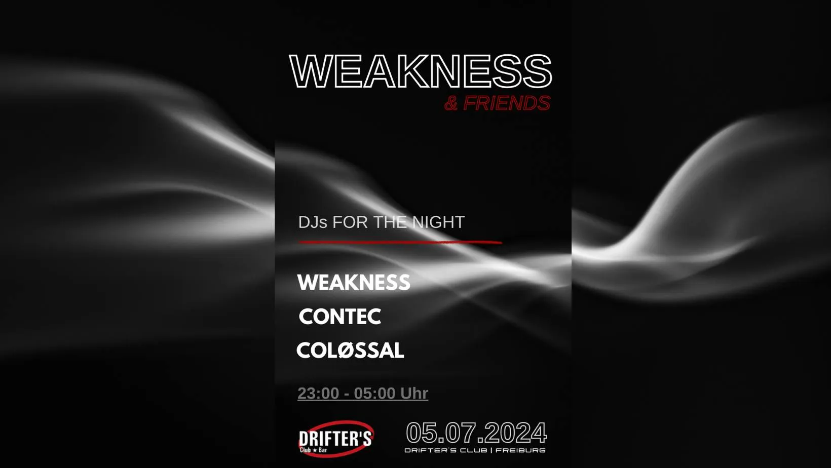 szene-Radar - WEAKNESS AND FRIENDS, Drifters Club  in Freiburg im Breisgau
