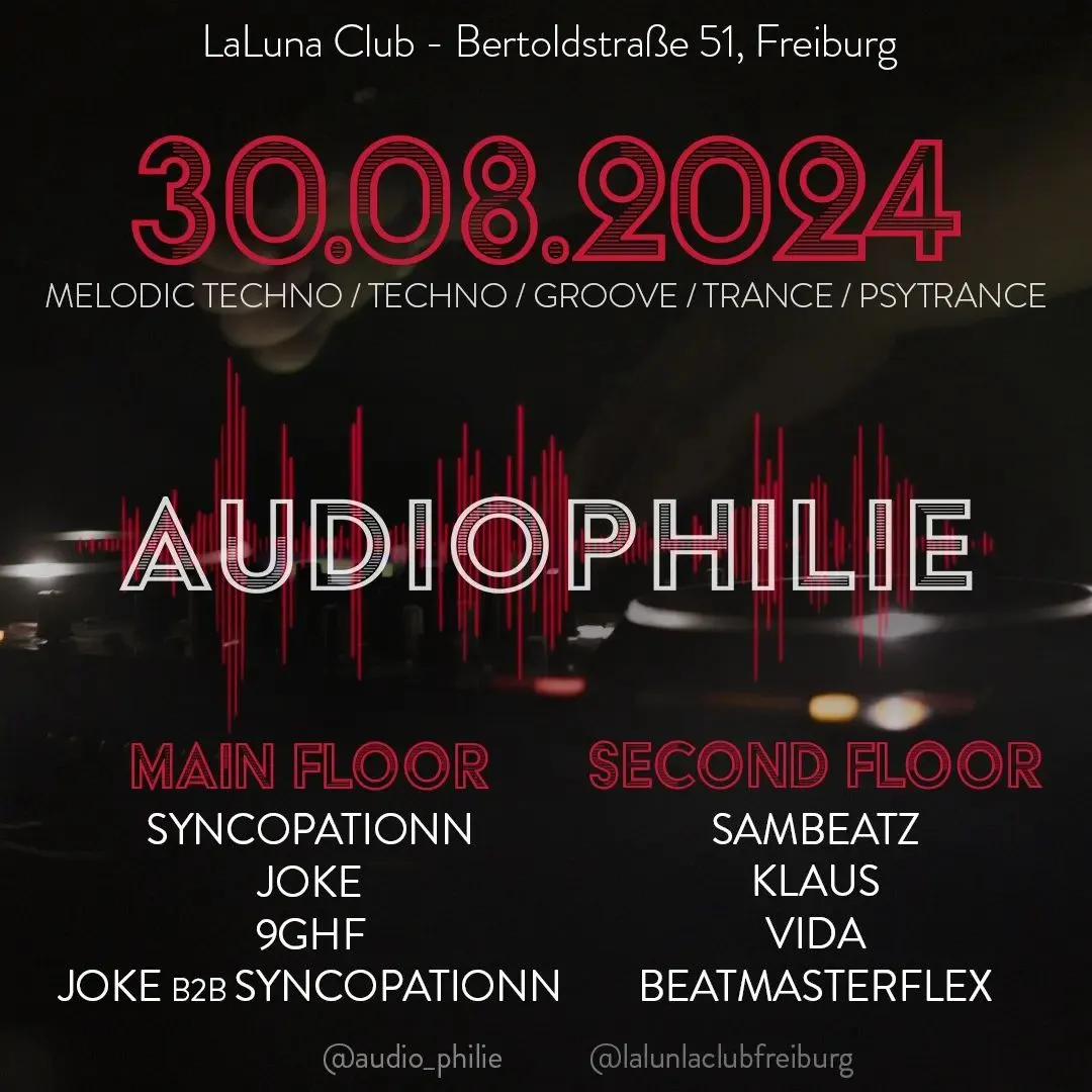 szene-Radar - Audiophilie Techno party, Laluna  in Freiburg im Breisgau