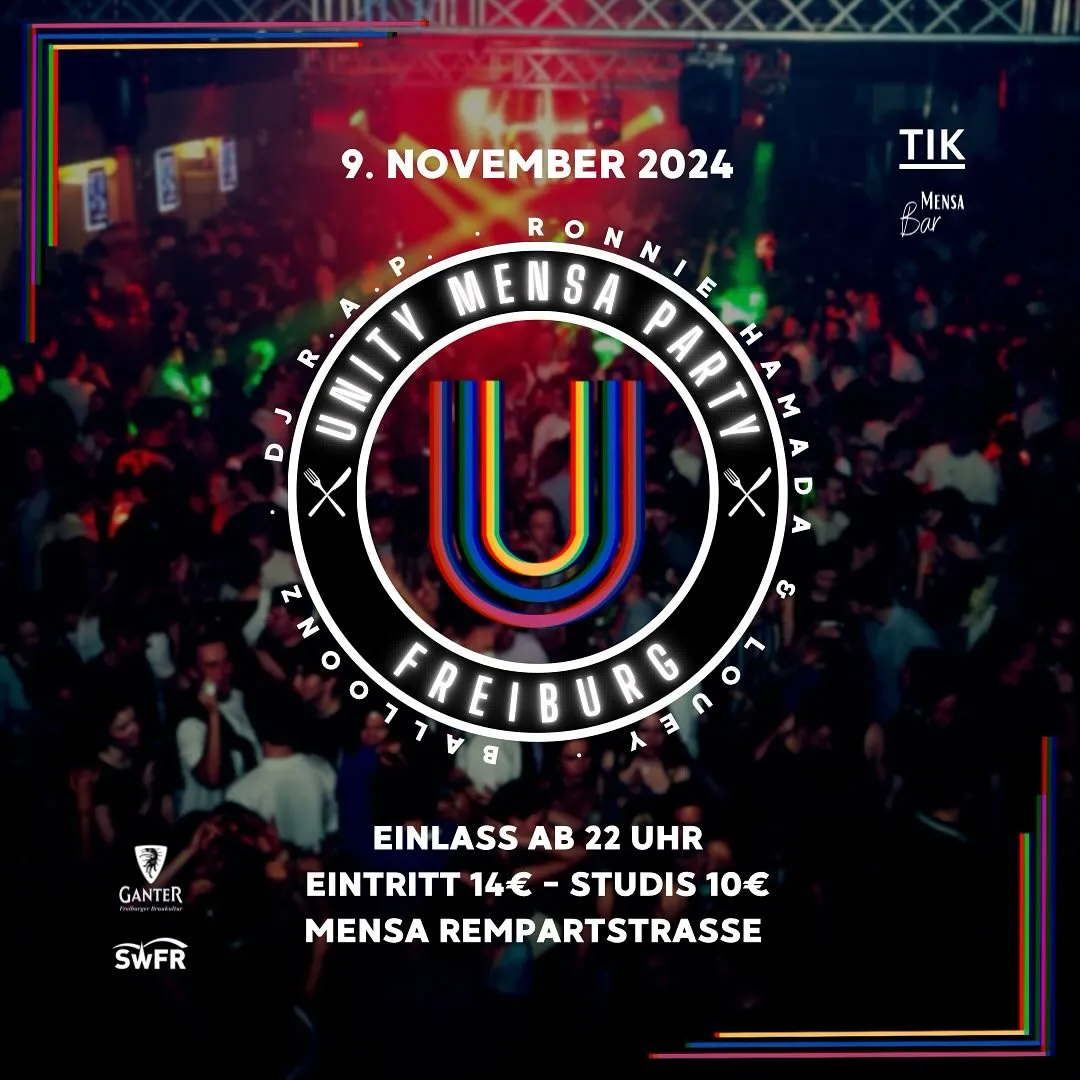 szene-Radar - Unity Mensa - Party, MensaBar  in Freiburg im Breisgau