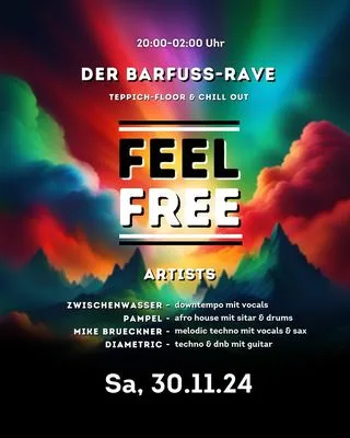 szene-Radar - FEEL FREE Barfuss-Rave, MensaBar  in Freiburg im Breisgau