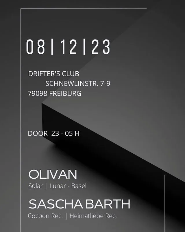szene-Radar - OLIVAN + SASCHA BARTH, Drifters Club  in Freiburg im Breisgau