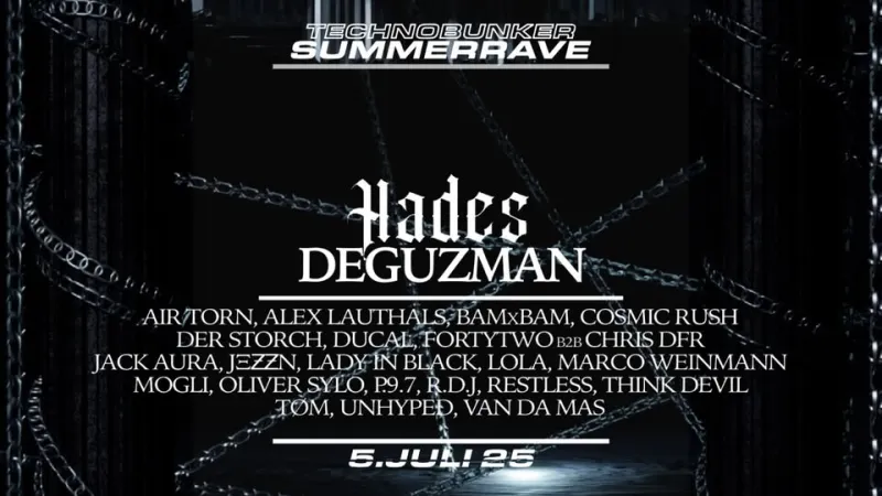 szene-Radar - TECHNOBUNKER SUMMERRAVE HADES, DEGUZMAN uvm., Hans Bunte Areal  in Freiburg im Breisgau
