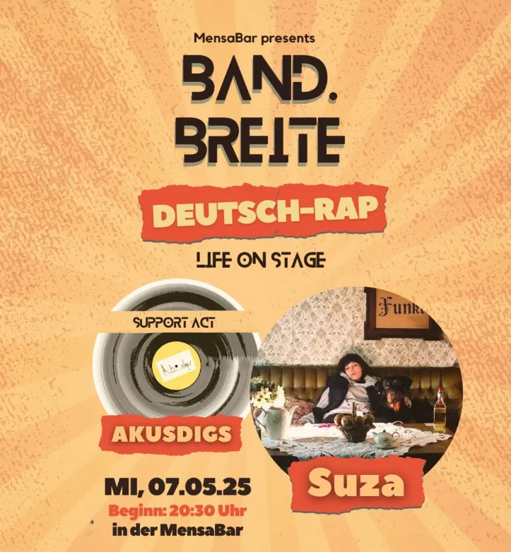 szene-Radar - BAND BREITE - Deutschrapp, MensaBar  in Freiburg im Breisgau