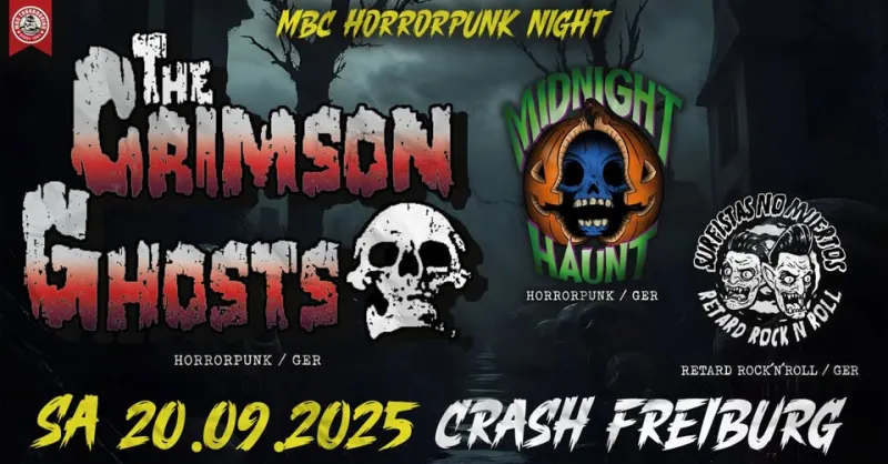 szene-Radar - THE CRIMSON GHOSTS / Midnight Haunt / Surfistas no Muertos, Crash  in Freiburg im Breisgau