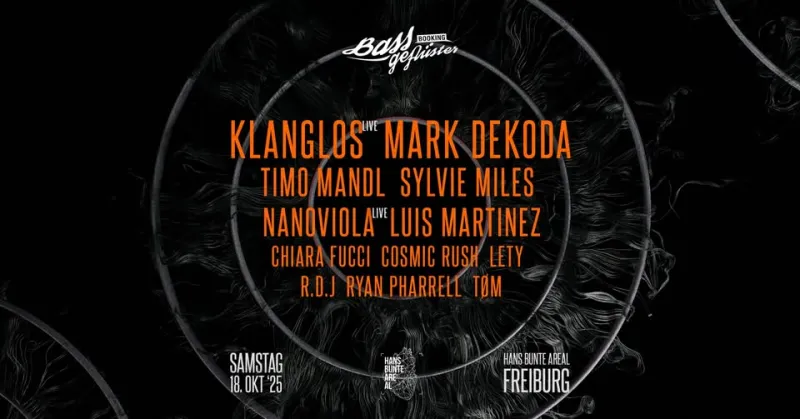 szene-Radar - Bassgeflüster Showcase w/ Klanglos, Mark Dekoda, Timo Mandl, Nanoviola uvm, Hans Bunte Areal  in Freiburg im Breisgau
