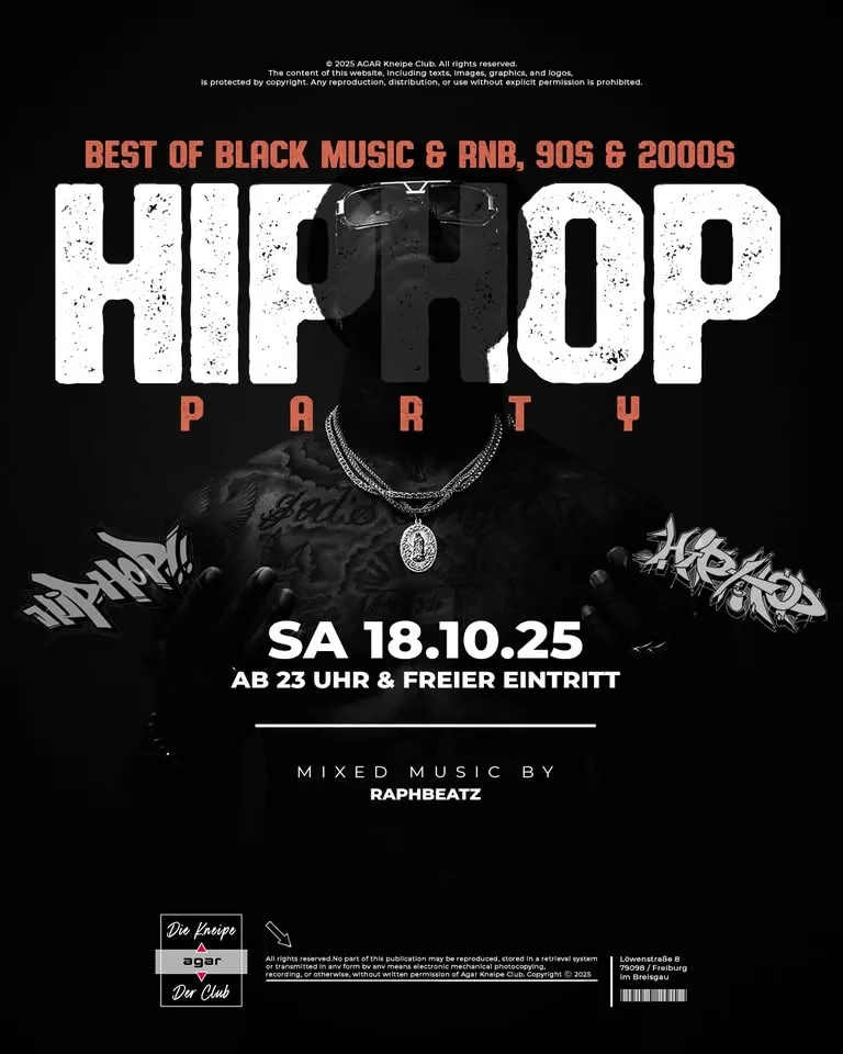 szene-Radar - HIP HOP PARTY, AGAR  in Freiburg im Breisgau