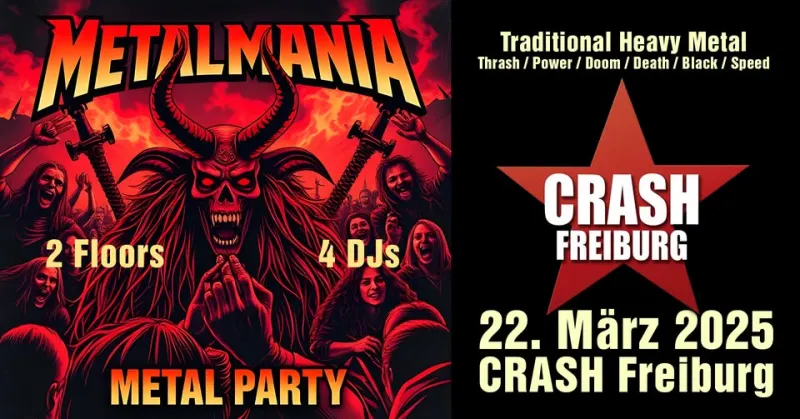 szene-Radar - Metalmania, Crash  in Freiburg im Breisgau