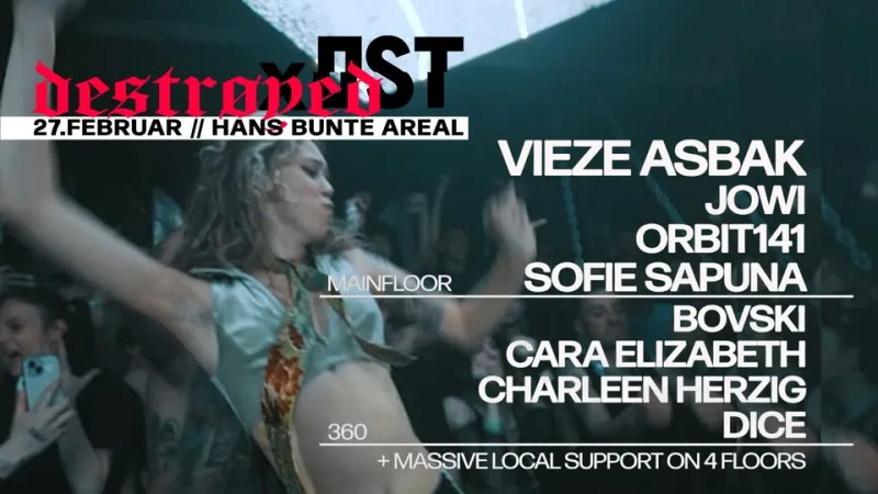 szene-Radar - destroyed x CLUB OST, Hans Bunte Areal  in Freiburg im Breisgau