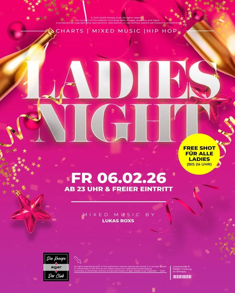 szene-Radar - LADIES NIGHT, AGAR  in Freiburg im Breisgau