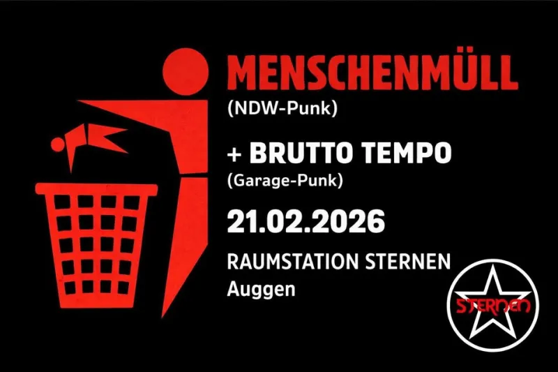 szene-Radar - Menschenmull + Brutto Tempo, Raumstation Sternen  in Freiburg im Breisgau