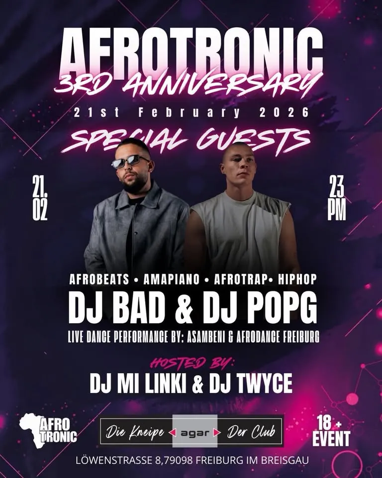 szene-Radar - AFROTRONIC, AGAR  in Freiburg im Breisgau
