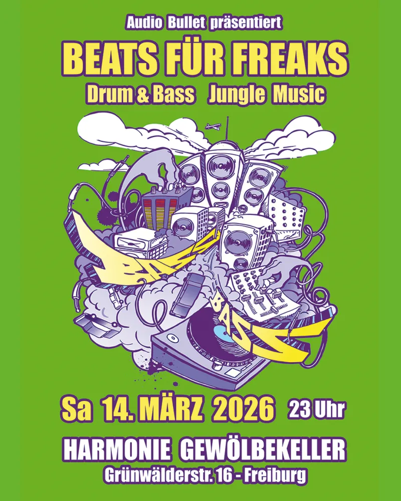 szene-Radar - BEATS FÜR FREAKS, Harmoniekeller  in Freiburg im Breisgau