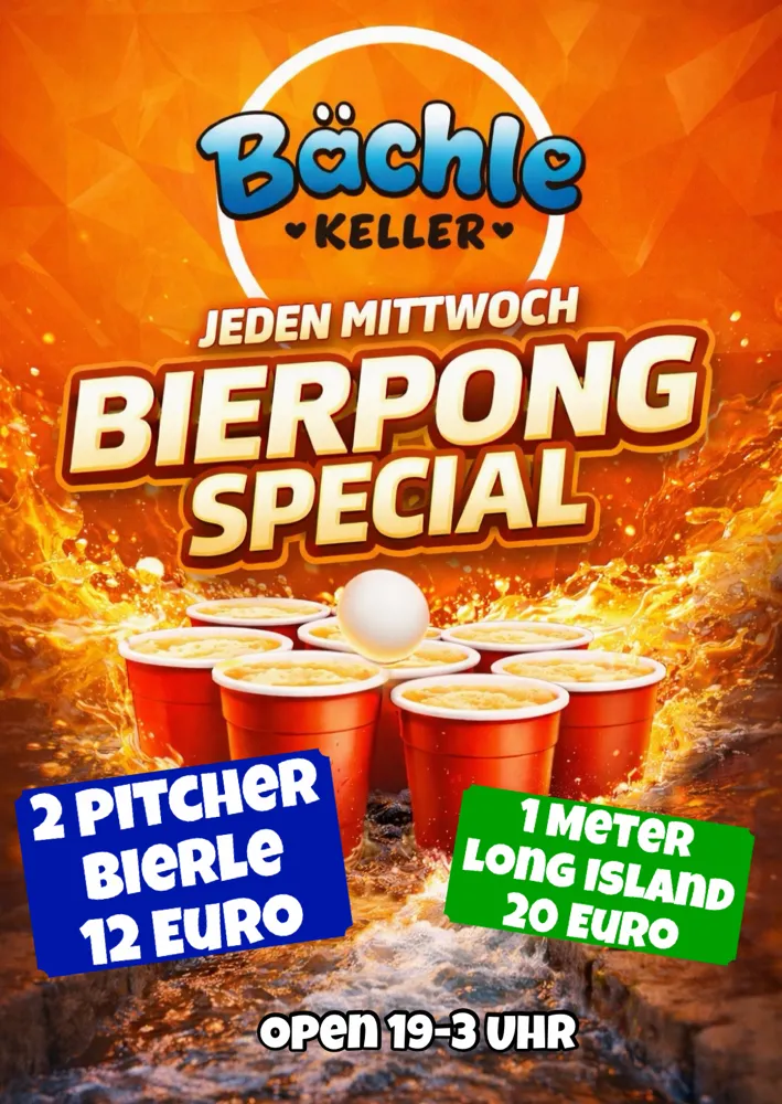 szene-Radar - Bierpong Special, Bächle Keller  in Freiburg im Breisgau