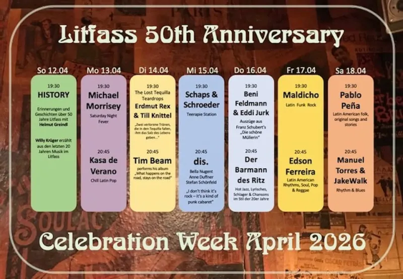 szene-Radar - 50 Jahre Litfass Festival vom 12.4. bis 18.4.2026, Litfass  in Freiburg im Breisgau