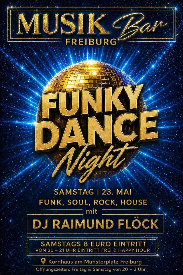 szene-Radar - Funky Dance Night mit DJ Raimund Flock, Musik Bar  in Freiburg im Breisgau