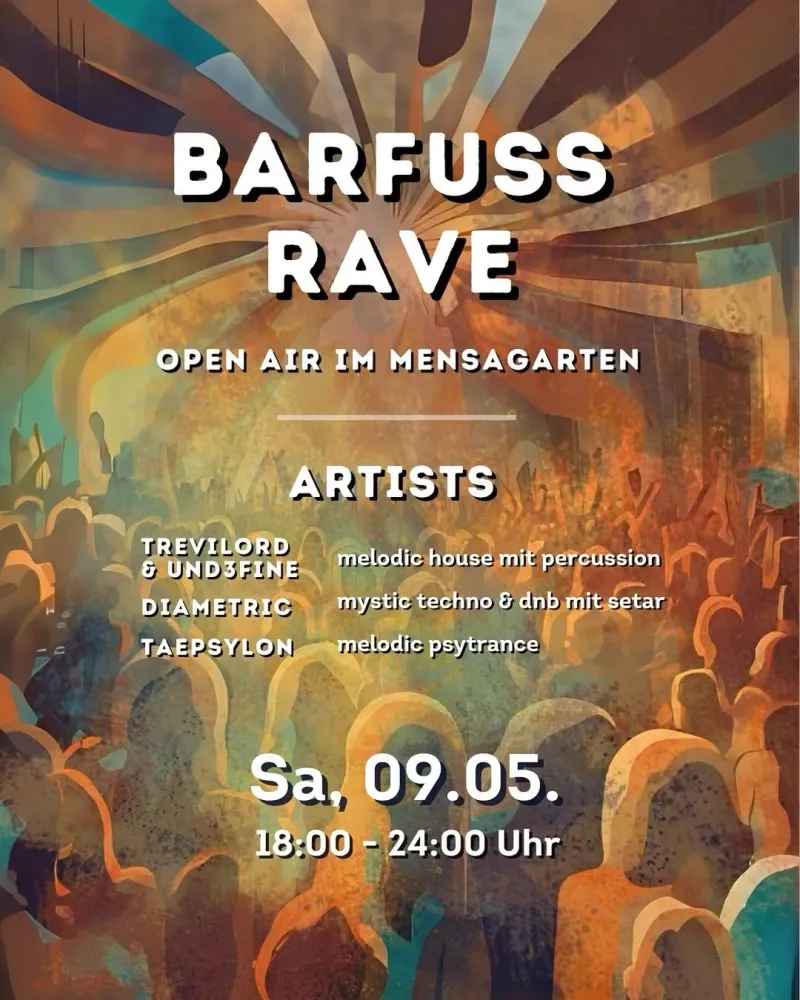 szene-Radar - Feel Free Barfuß Rave, MensaBar  in Freiburg im Breisgau