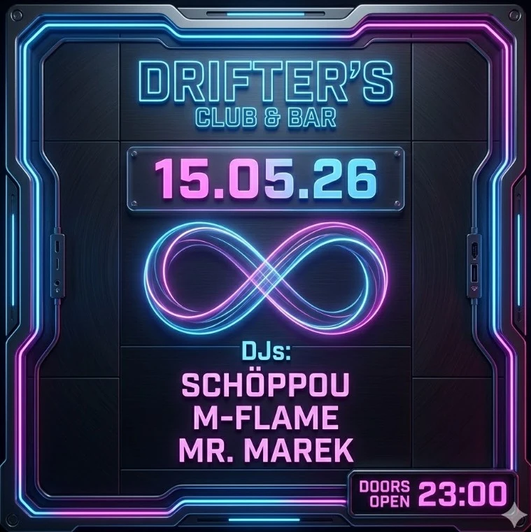 szene-Radar - INFINITE - Eine Nacht ohne Grenzen, Drifters Club  in Freiburg im Breisgau