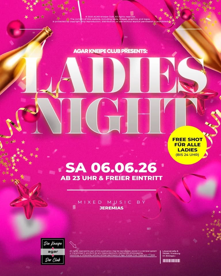 szene-Radar - LADIES NIGHT, AGAR  in Freiburg im Breisgau