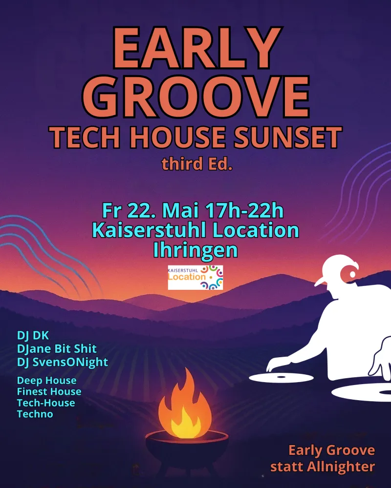szene-Radar - Early groove - techhouse sunset, Wechselnde Orte  in Freiburg im Breisgau