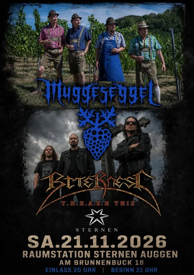 szene-Radar - Muggeseggel (Alemannischer Death-Metal) + Bitterness (Death-Thrash), Raumstation Sternen  in Freiburg im Breisgau