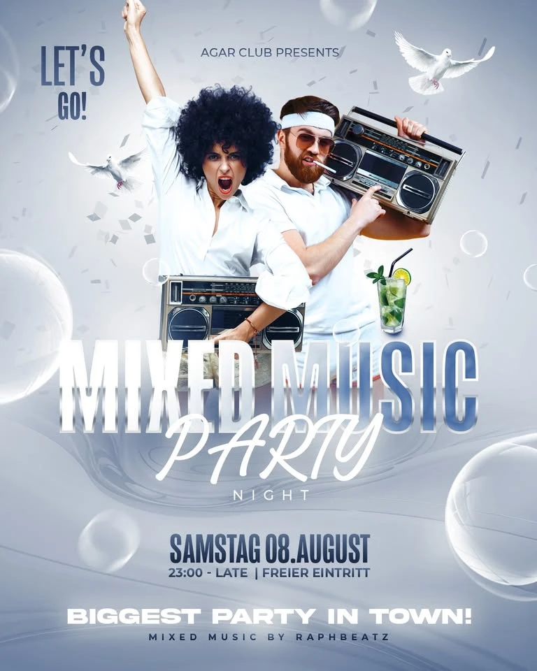 szene-Radar - MIXED MUSIC PARTY, AGAR  in Freiburg im Breisgau