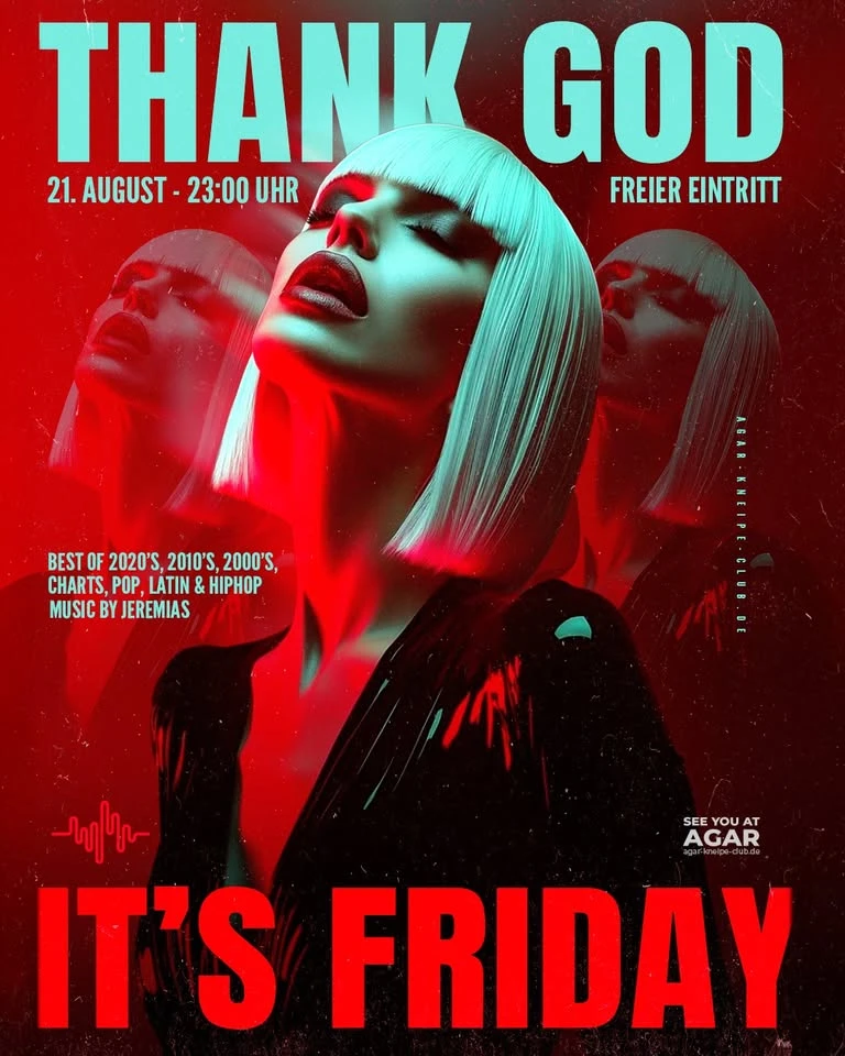 szene-Radar - THANK GOD IT'S FRIDAY, AGAR  in Freiburg im Breisgau
