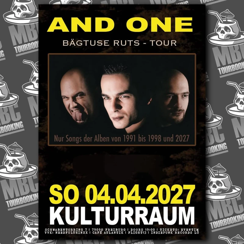 szene-Radar - AND ONE (Synthie-Pop / EBM), Kulturraum Freiburg e.V.  in Freiburg im Breisgau