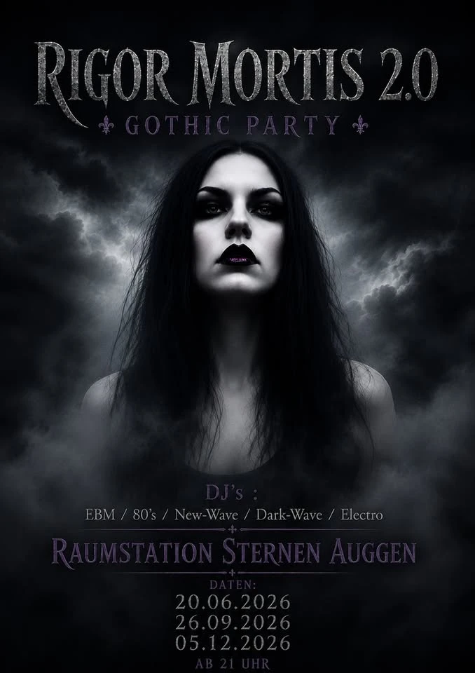 szene-Radar - Rigor Mortis 2.0 Gothic-Party, Raumstation Sternen  in Freiburg im Breisgau