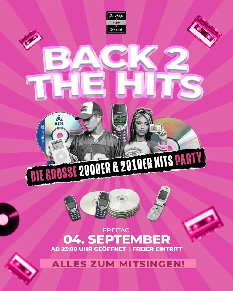 szene-Radar - BACK 2 THE HITS, AGAR  in Freiburg im Breisgau