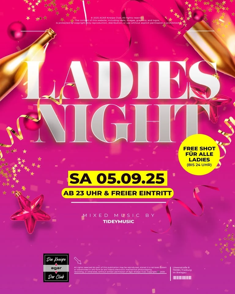 szene-Radar - LADIES NIGHT, AGAR  in Freiburg im Breisgau
