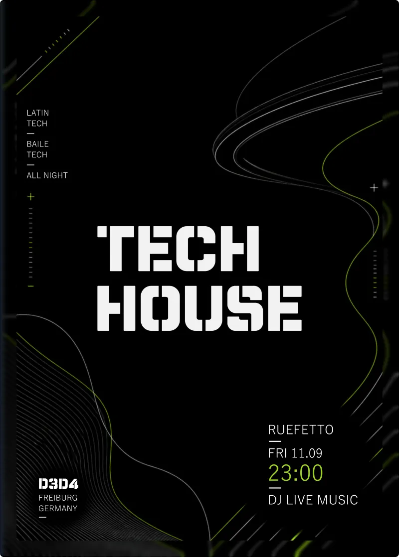 szene-Radar - D3D4 Tech House, Ruefetto  in Freiburg im Breisgau