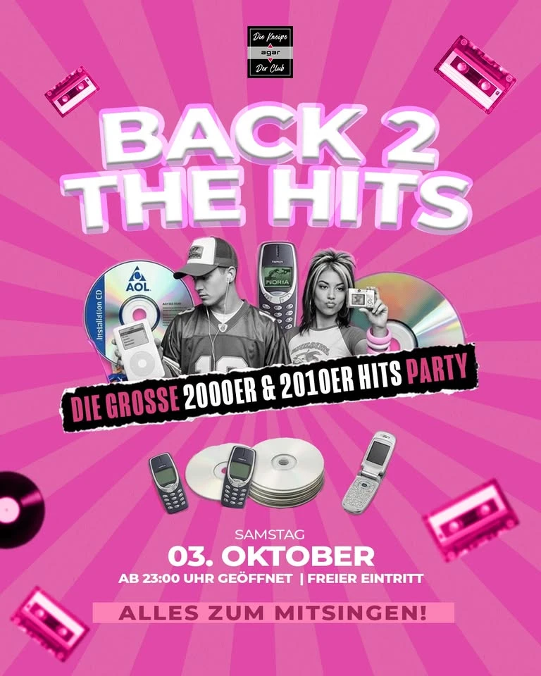szene-Radar - BACK 2 THE HITS, AGAR  in Freiburg im Breisgau