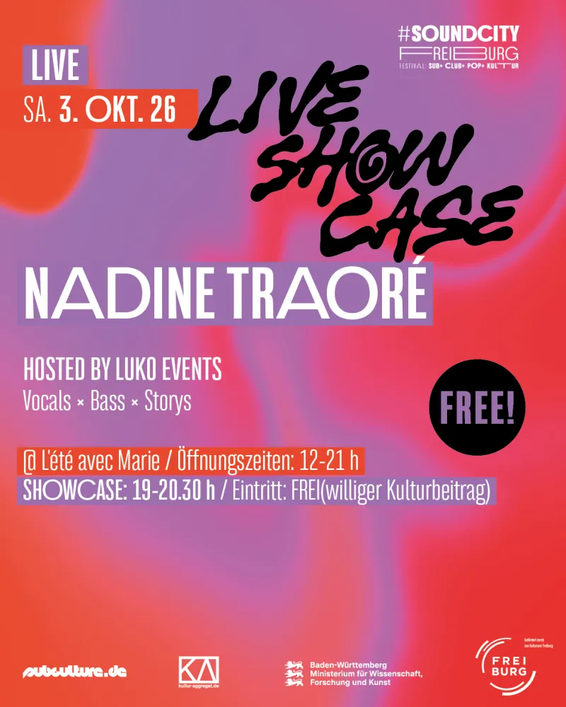 szene-Radar - Nadine Traoré (Free), Wechselnde Orte  in Freiburg im Breisgau