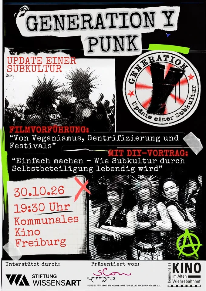 szene-Radar - GENERATION Y PUNK - UPDATE EINER SUBKULTUR: Filmvorfuhrung + Gesprach, Slow Club  in Freiburg im Breisgau