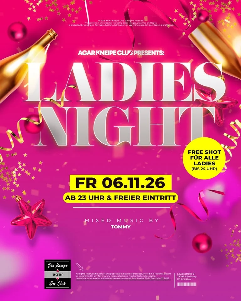 szene-Radar - LADIES NIGHT, AGAR  in Freiburg im Breisgau
