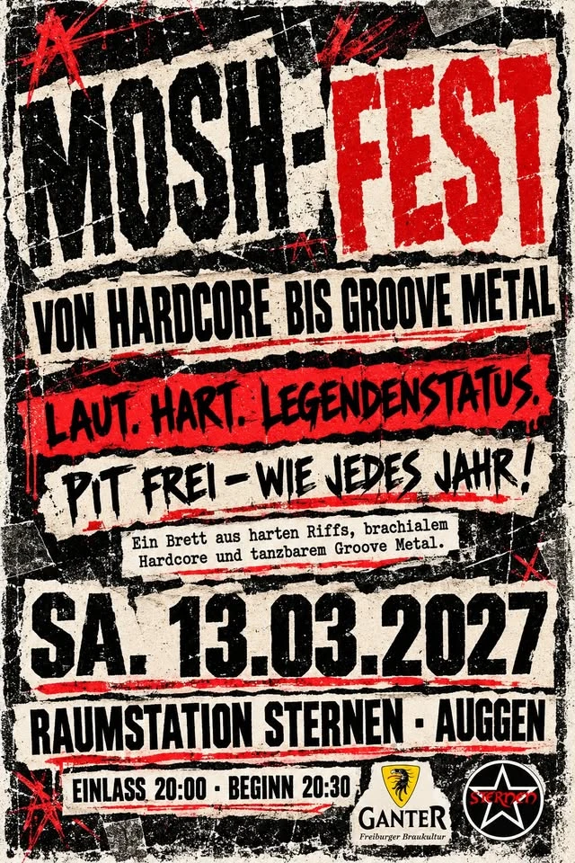 szene-Radar - Mosh-Fest 2027 in der Raumstation, Raumstation Sternen  in Freiburg im Breisgau