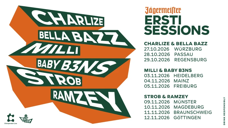 szene-Radar - JÄGERMEISTER ERSTI SESSIONS (CHARLIZE, BELLA BAZZ, MILLI, BABY B3NS, STROB, RAMZEY), Waldsee  in Freiburg im Breisgau