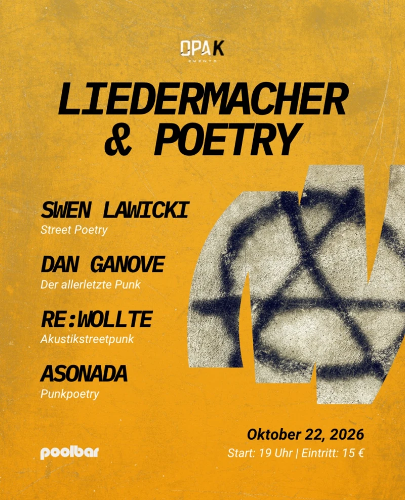 szene-Radar - LIEDERMACHER & POETRY, Poolbar Faulerbad  in Freiburg im Breisgau