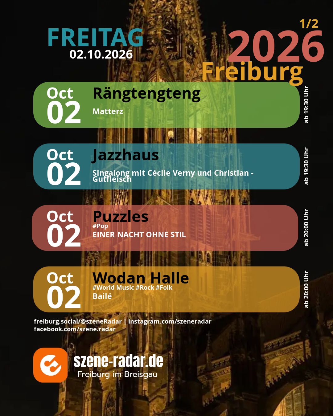 szene-Radar Social Media - 02.10.2026