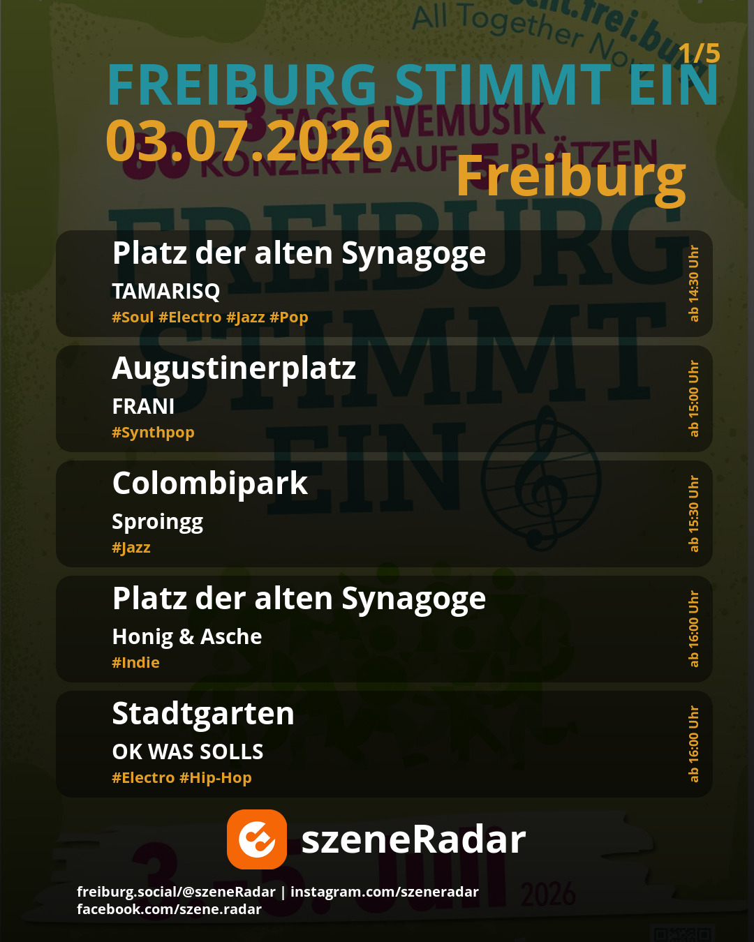 szene-Radar Social Media