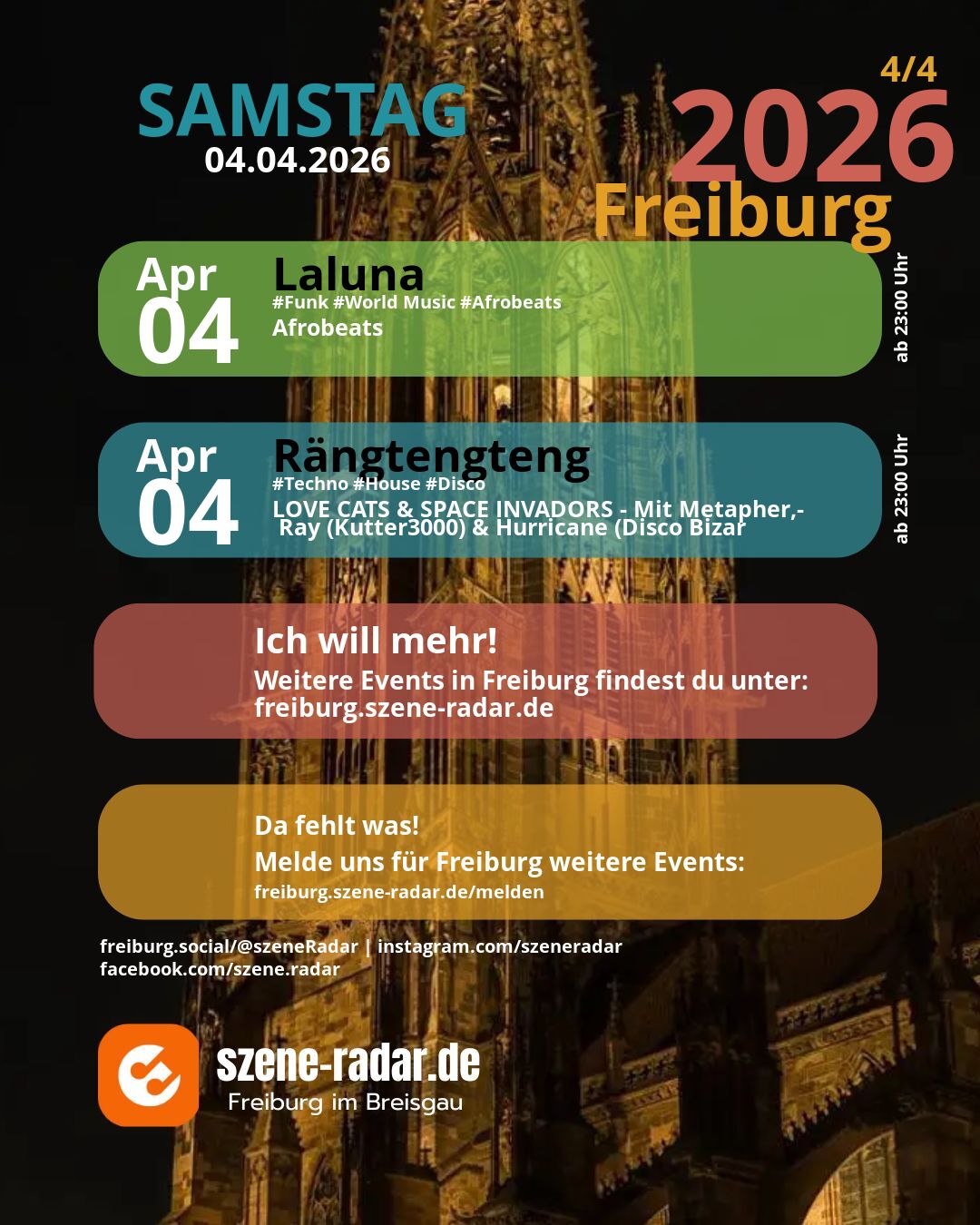 szene-Radar Social Media